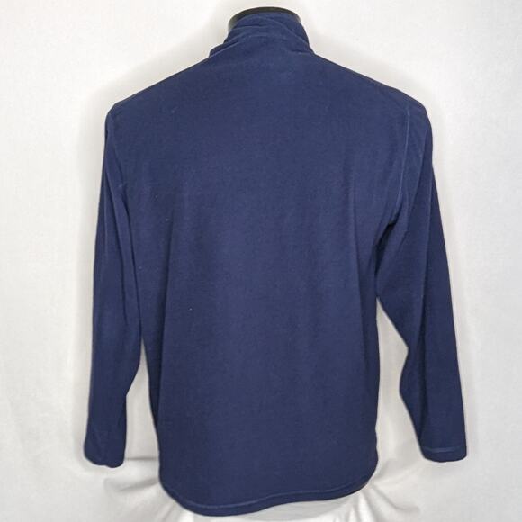 Ecorevive Men's Fleece 1/4 Zip Pullover Sweater | Medium | Blue - Picture 3 of 4